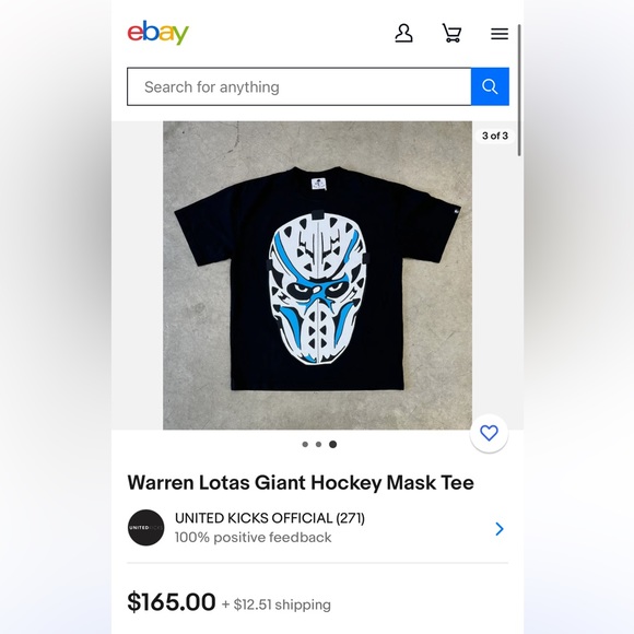Warren Lotas Giant Hockey Mask Tee - Picture 4 of 4
